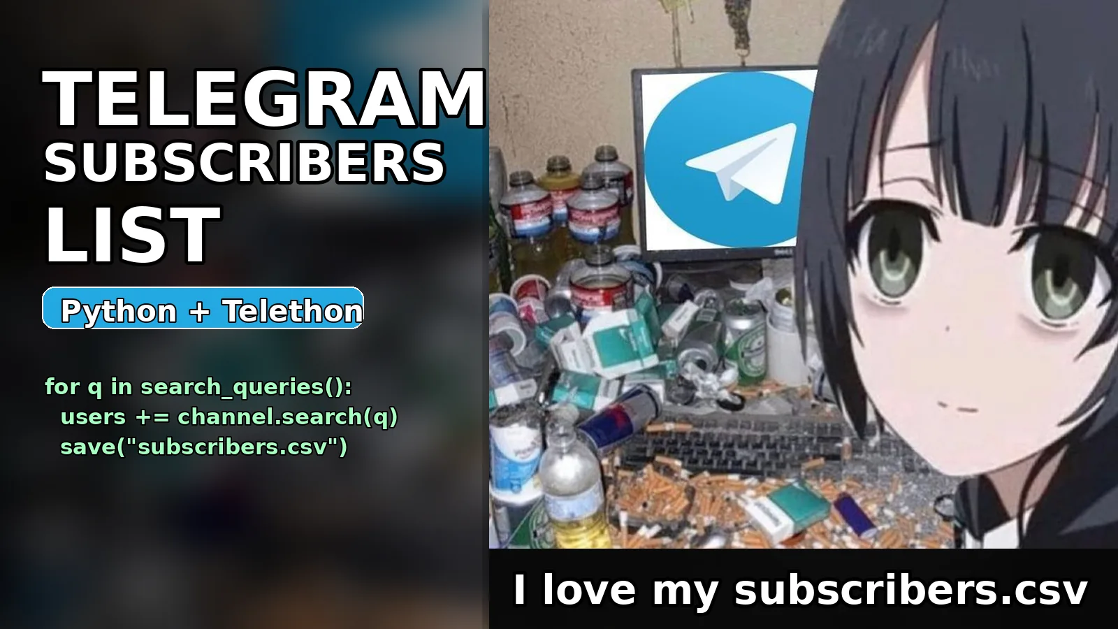 How to get a Telegram channel subscribers list in python